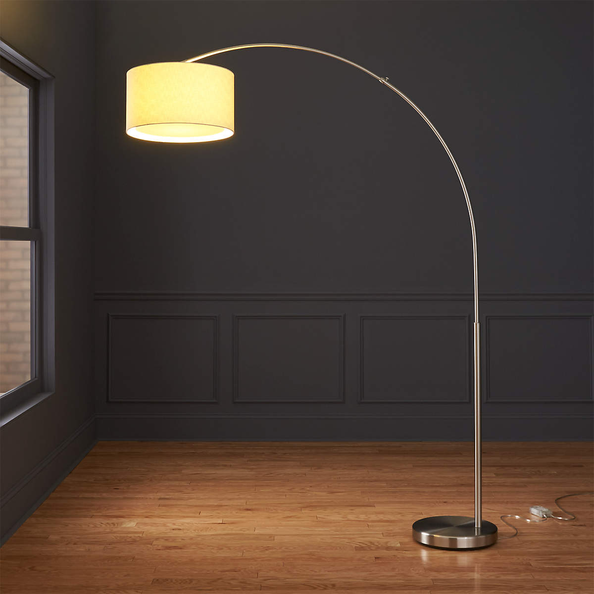 Big Dipper Silver Arc Floor Lamp + Reviews | CB2