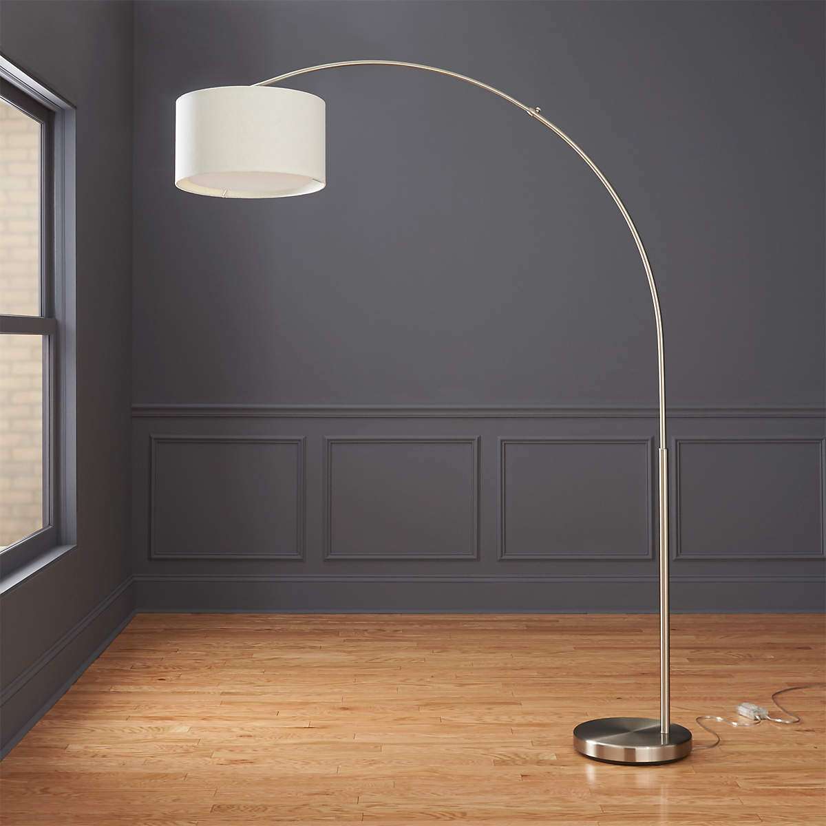 Big Dipper Silver Arc Floor Lamp + Reviews CB2 Canada