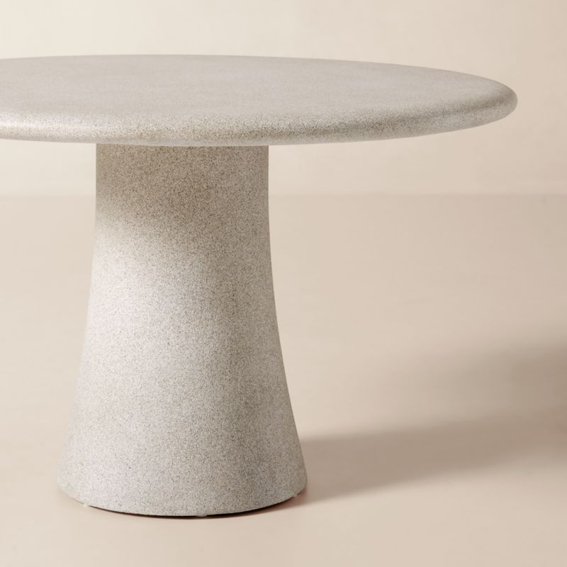 Billie 48" Round Grey Concrete Outdoor Dining Table - image 2 of 5