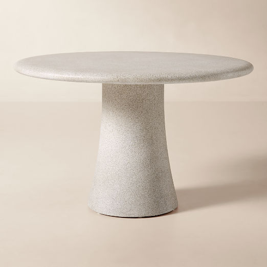 Billie 48" Round Grey Concrete Outdoor Dining Table