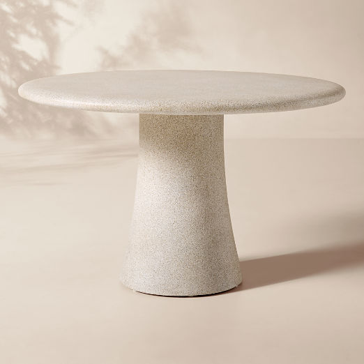 Billie 48" Round Grey Concrete Outdoor Dining Table