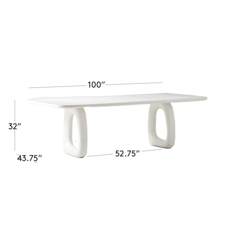 View Bima Rectangular Recycled Terrazzo Dining Table - image 3 of 8