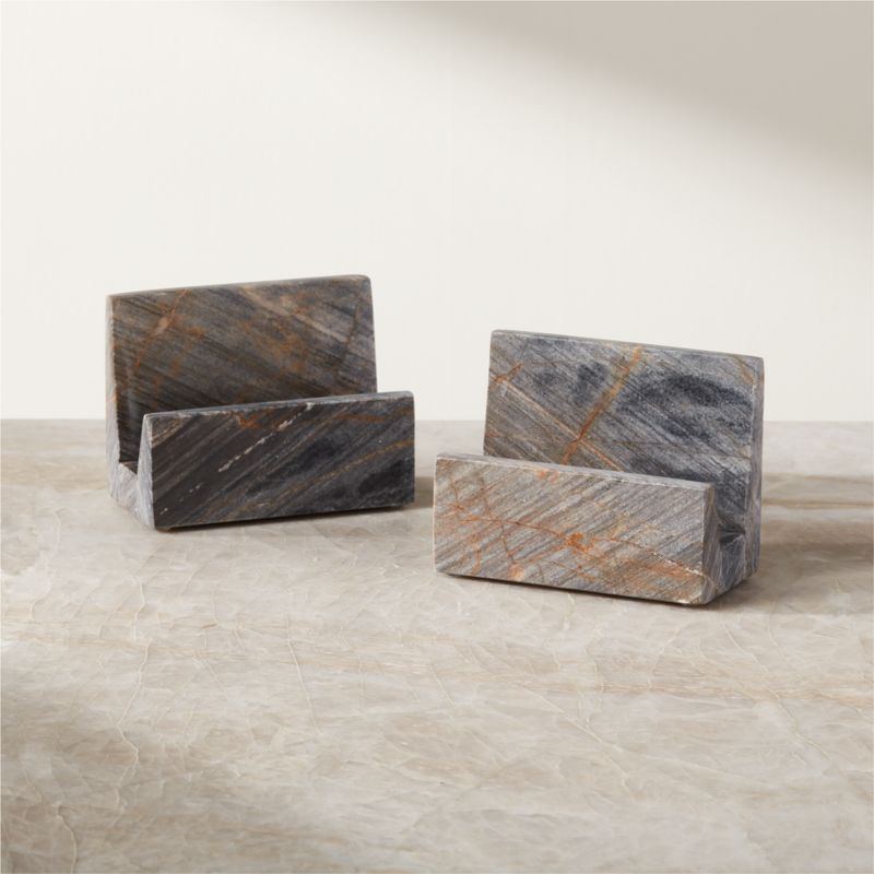 Bina Grey Marble Tablet & Card Holder - image 2 of 3