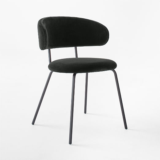 Birba Black Velvet Dining Chair