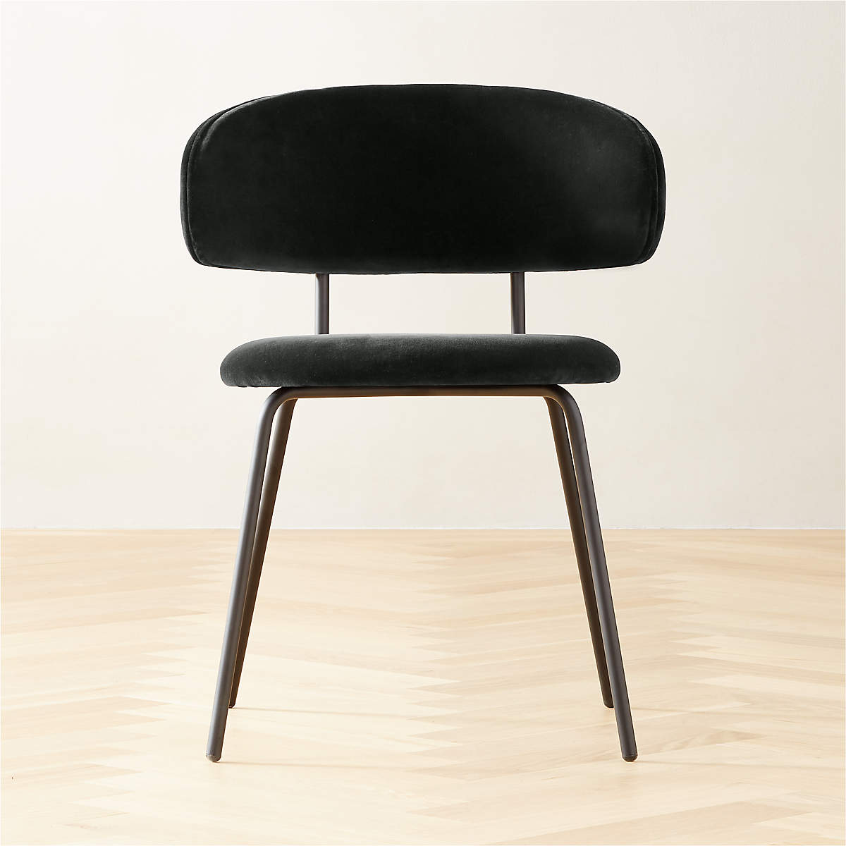 Birba Modern Black Velvet Dining Chair + Reviews | CB2 Canada