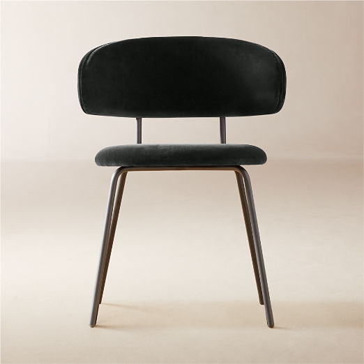 Birba Black Velvet Dining Chair