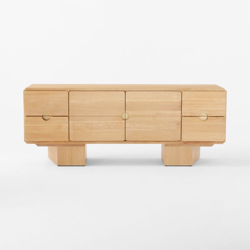 Bishop 72" Natural Oak Wood Credenza - image 6 of 12