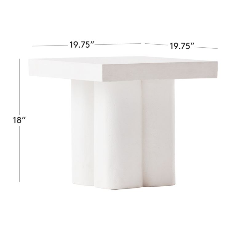 Bisque Plaster Side Table CB2