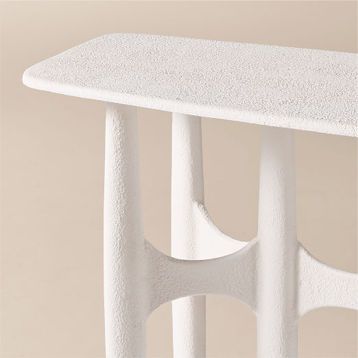 Bixby White Cast Aluminum Console Table (52" - 80")