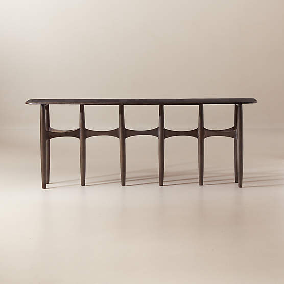 Bixby 80" Bronze Cast Aluminum Console Table