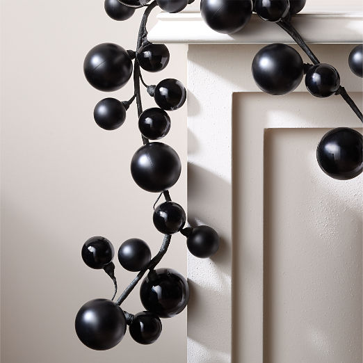 Black Ball Holiday Garland 72"