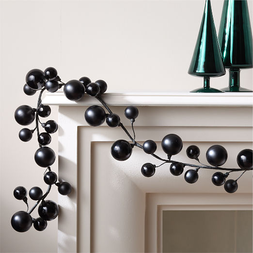 Black Ball Holiday Garland 72"