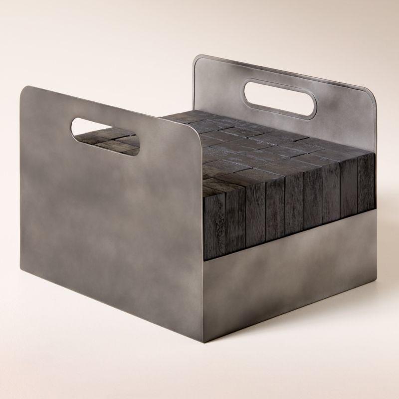 Black Acacia Wood Tumbling Tower Outdoor Game Set - image 4 of 5