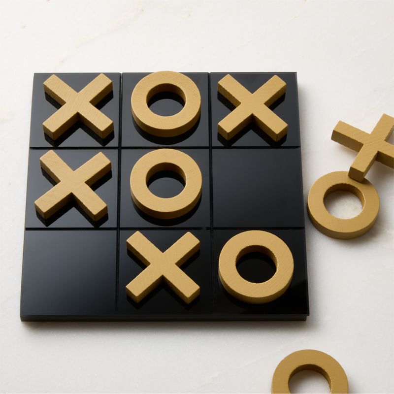 Black Acrylic Tic Tac Toe Game Set - image 3 of 5