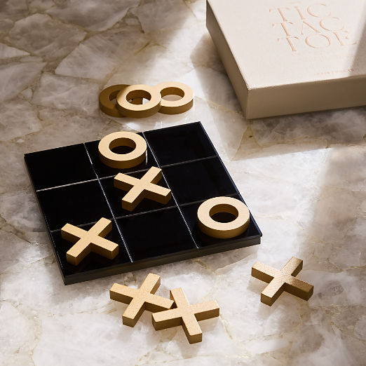 Black Acrylic Tic Tac Toe Game Set
