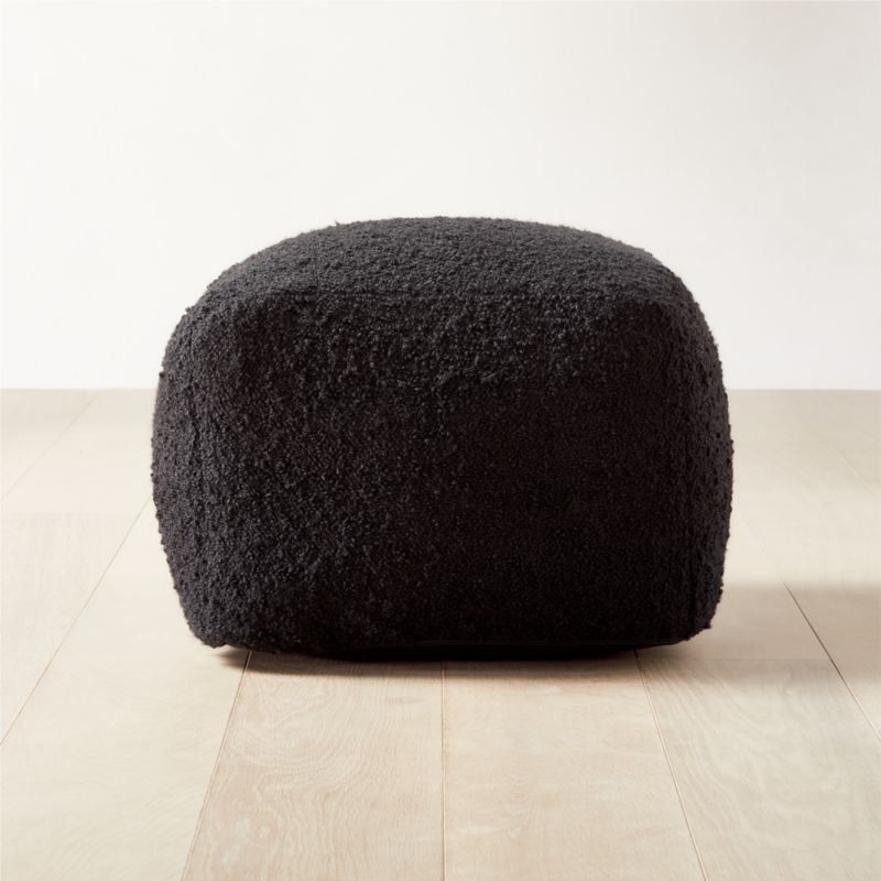 Gaming Black pouf square pu leather