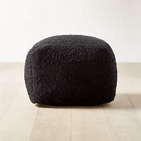 Silves Black Boucle Outdoor Pouf 24 CB2