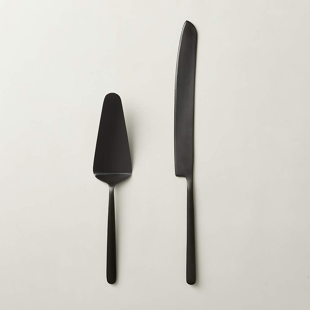 2-Piece Black Cake Serving Set