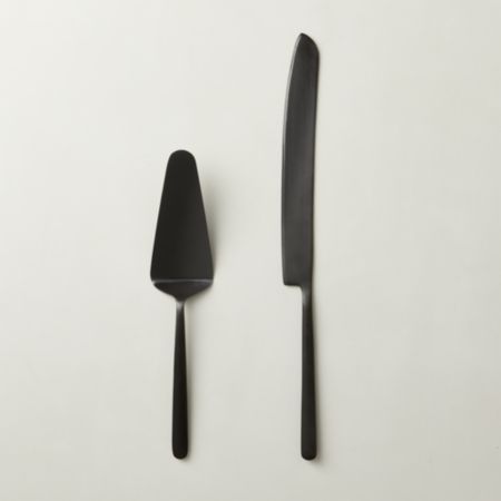 2-Piece Black Cake Serving Set