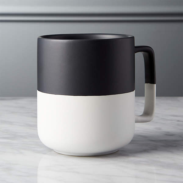 Modern Black and White Coffee Mug + Reviews