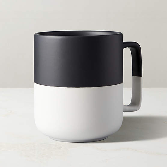 Black and White Ceramic Coffee Mug 19oz