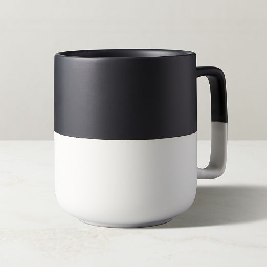 Black and White Ceramic Coffee Mug 19oz