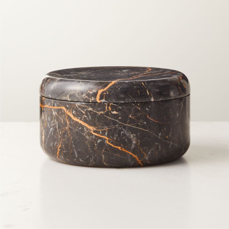 Black Golden Marble Candle Bowl - image 0 of 8