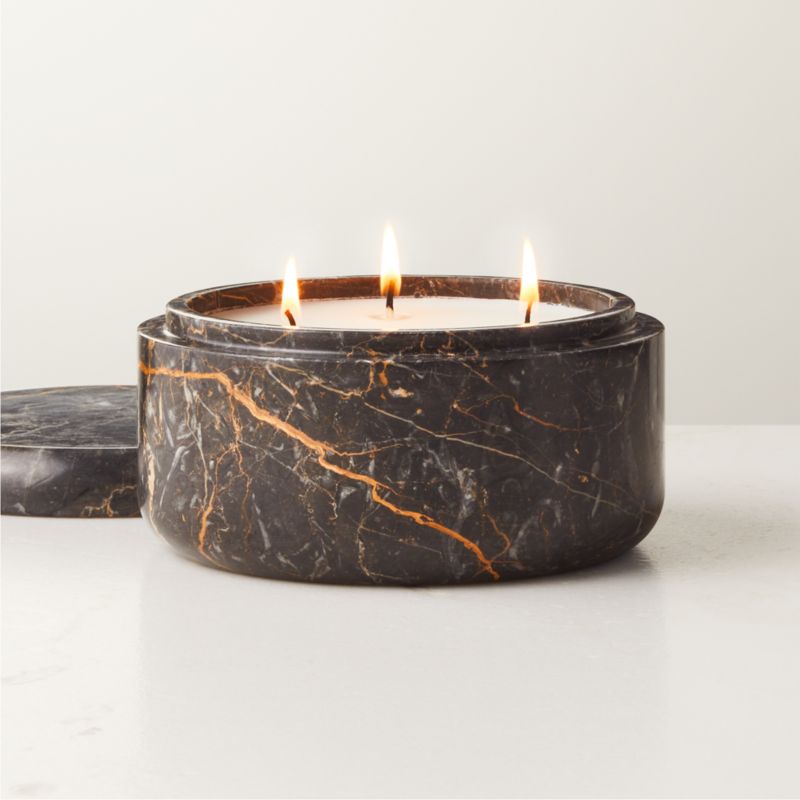 Black Golden Marble Candle Bowl - image 2 of 8