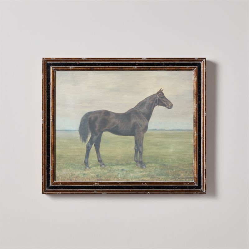 Black Horse' Framed Oil Painting Reproduction 18''x22'' - image 0 of 7