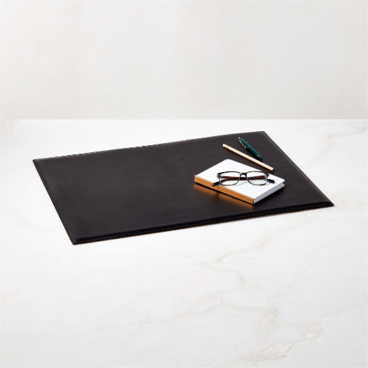 Black Leather Desk Blotter