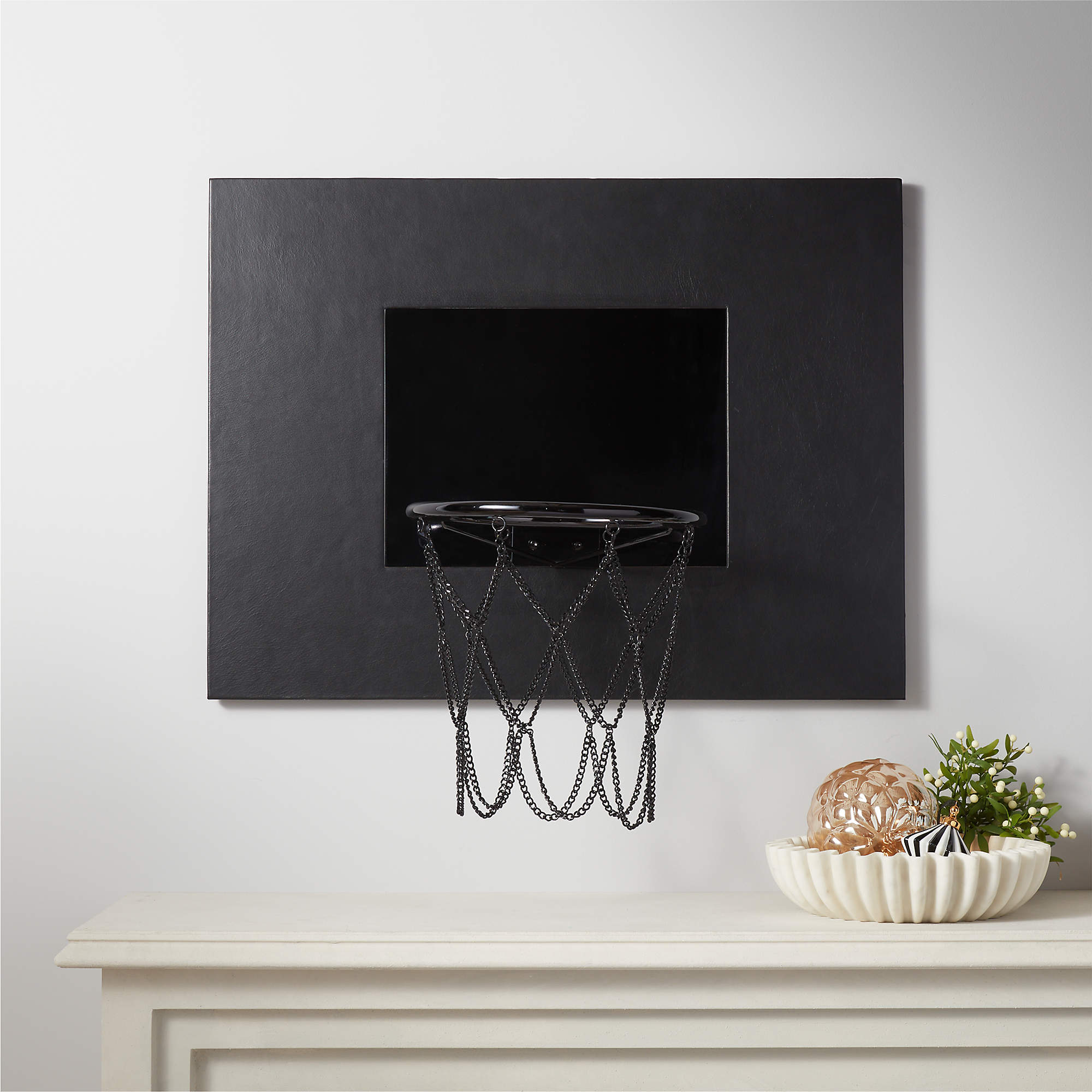 Luxury Black Leather Basketball Hoop + Reviews CB2 Canada