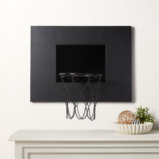 Black Leather Basketball Hoop