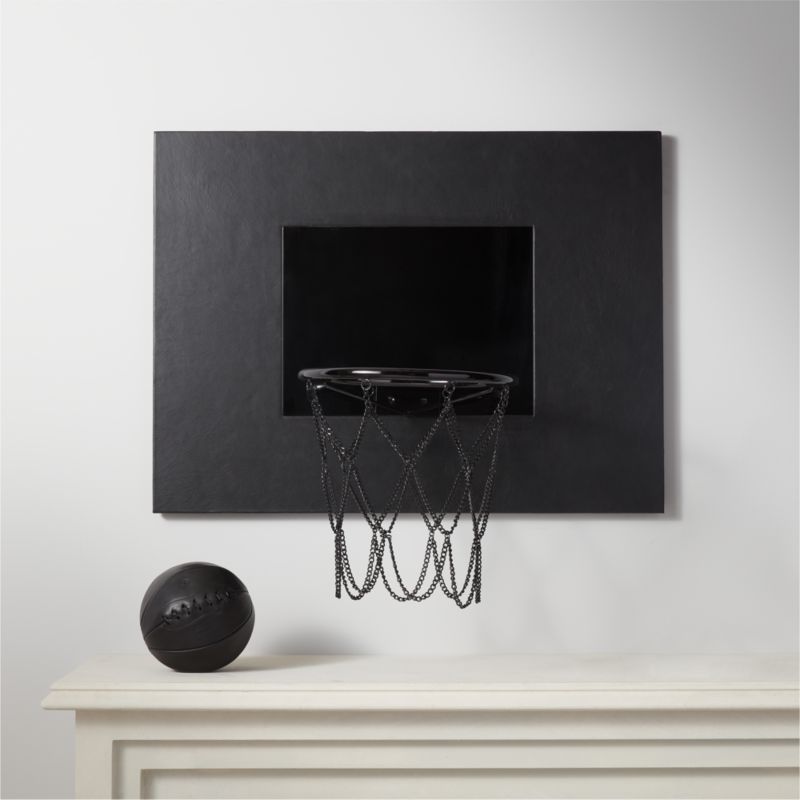 View Black Leather Basketball Hoop details