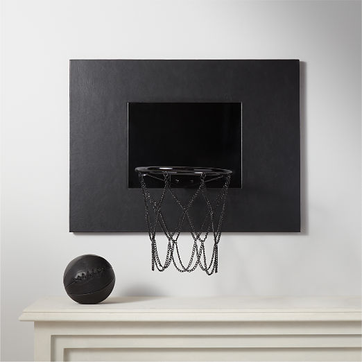 Black Leather Basketball Hoop