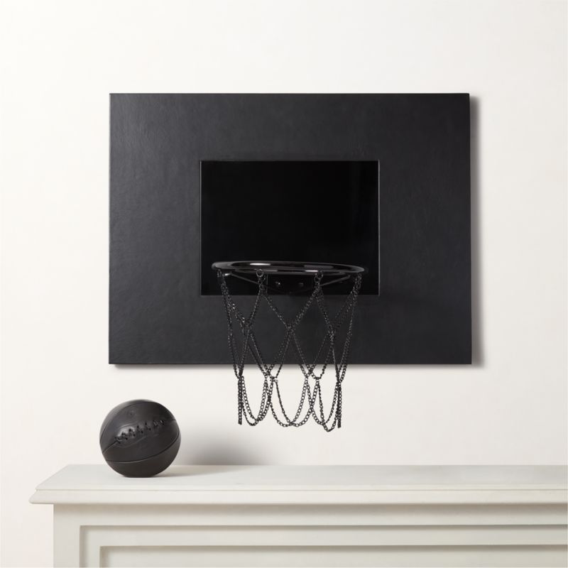 View Black Leather Basketball Hoop details