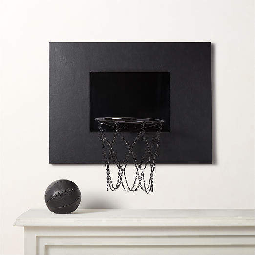 Black Leather Basketball Hoop