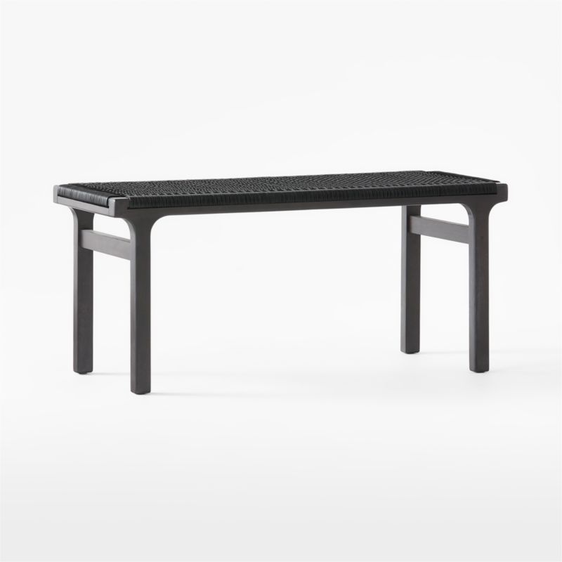 Cb2 deals leather bench