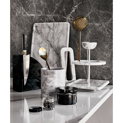 White Marble Tiered Serving Stand by Jennifer Fisher