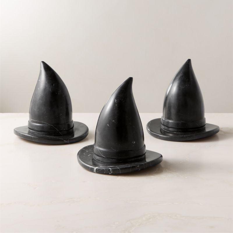 Black Marble Decorative Witch Hat - image 2 of 3