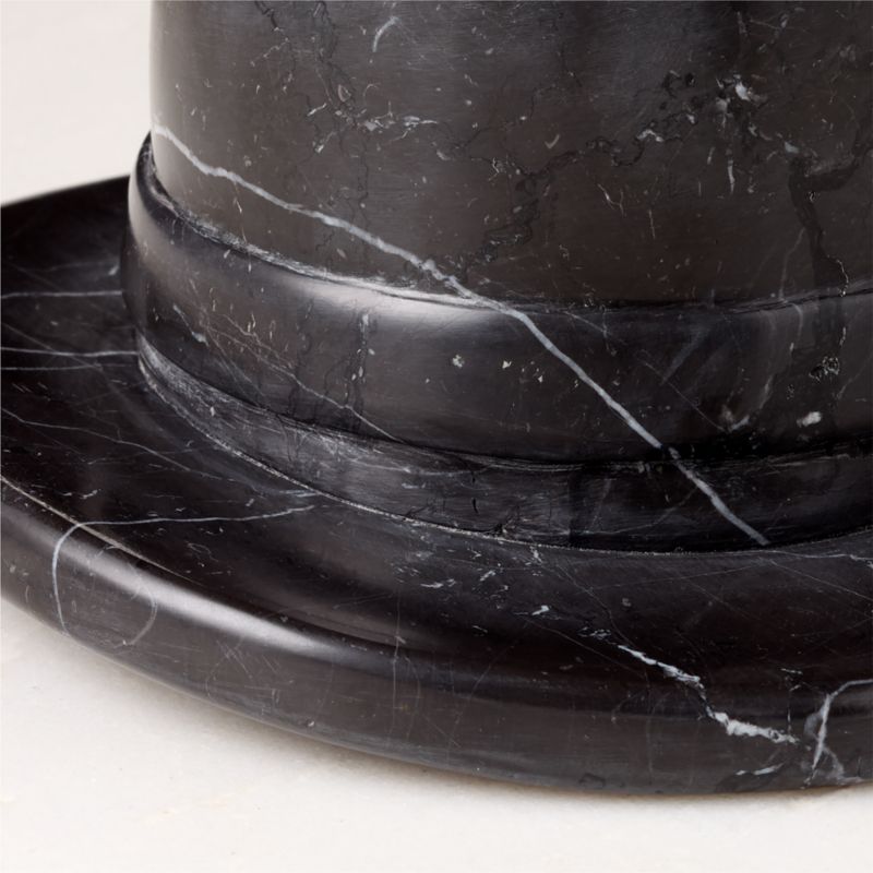 Black Marble Decorative Witch Hat - image 1 of 3