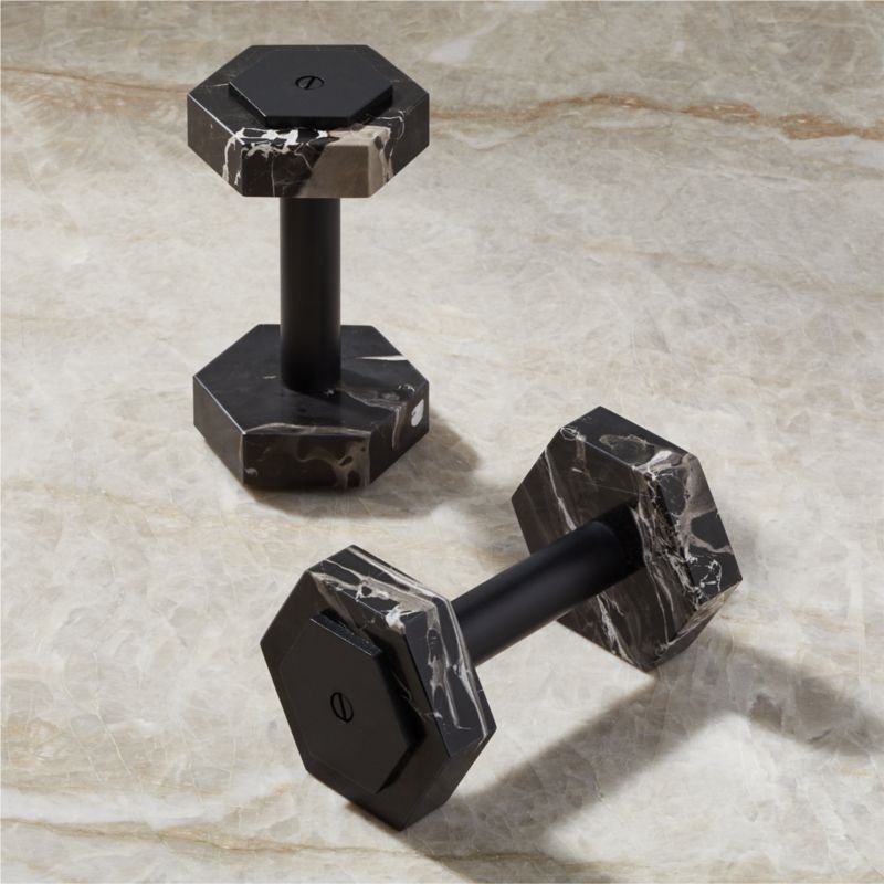 Black Marble 5-Lb Dumbbell - image 0 of 3