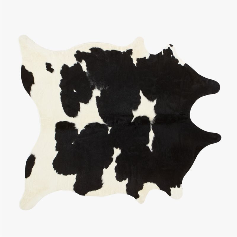 View Cowhide Black and White Area Rug 5'x7' details