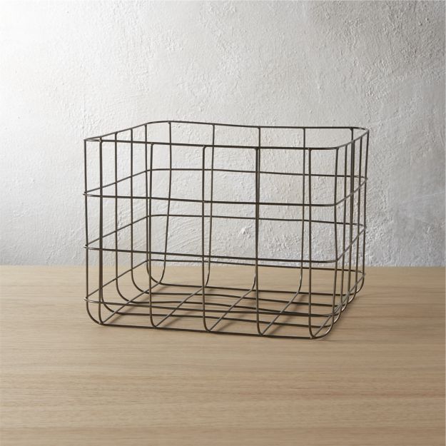 black wire basket + Reviews | CB2