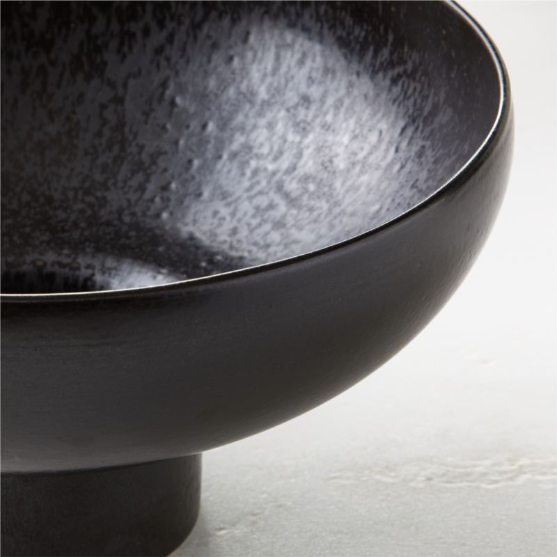 Black Ceramic Pedestal Bowl - image 4 of 18
