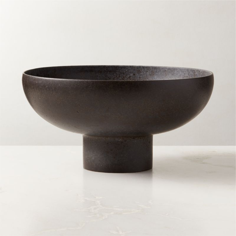 Black Ceramic Pedestal Bowl - image 0 of 21