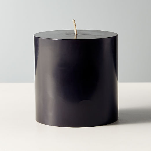 Black Pillar Candle 3"x3"