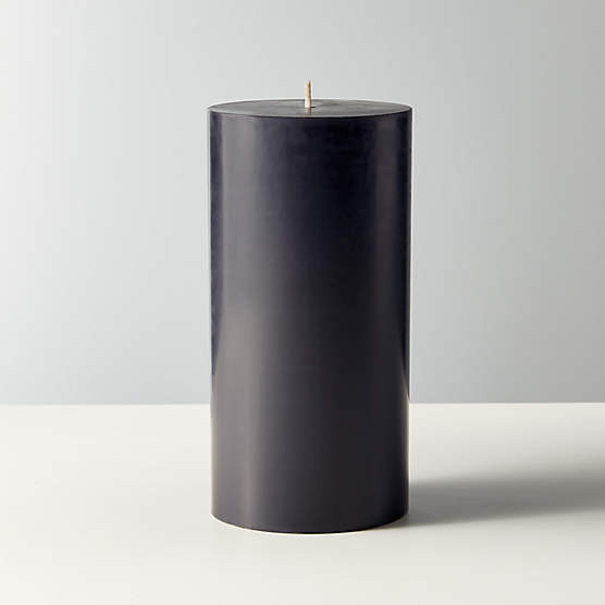 Black Pillar Candle 3"x6"