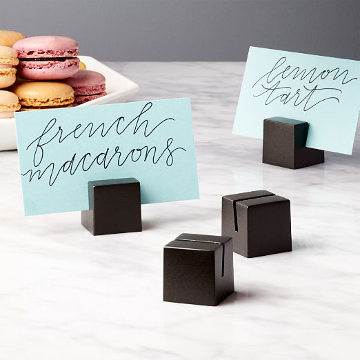 metal place card holders CB2