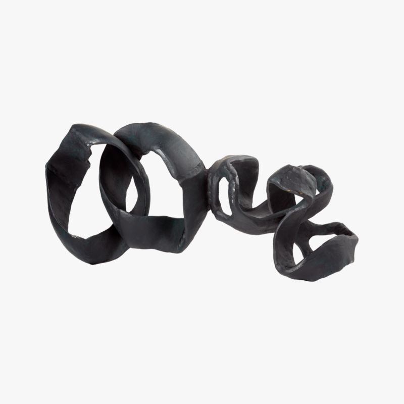 Black Aluminum Ribbon Table Sculpture - image 6 of 12