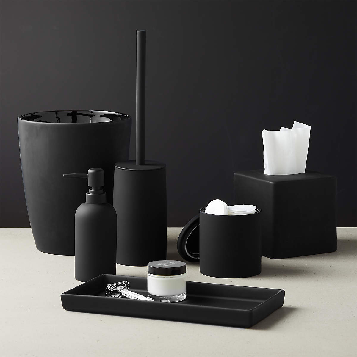 rubber-coated-modern-black-bath-accessories-cb2